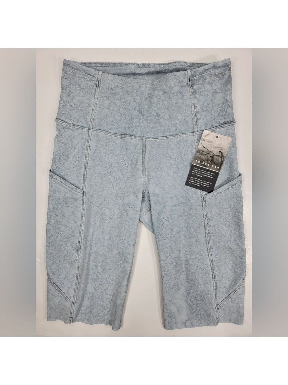 NEW Lululemon Women's 4 Fast Free City Grit Blue Gray Tie Dye Shorts NWT Pockets